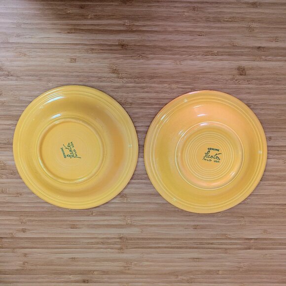 2 Fiestaware Vintage Yellow Rimmed Soup Bowl - Picture 2 of 2